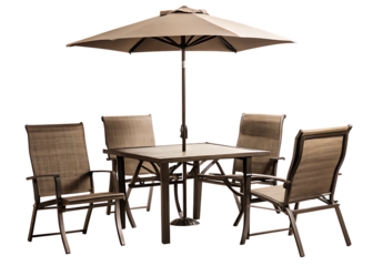 Outdoor Patio Dining Set With Square Table And Four Chairs patio furniture outdoor dining isolated on a transparent background