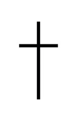 Simple catholic cross on white background. For the design of religious programs