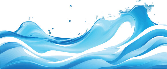 Blue water wave illustration abstract vector design perfect for backgrounds and graphic elements