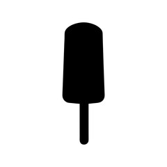Black silhouette of frozen dessert ice cream bar stick
