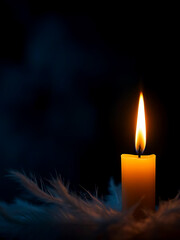 Candlelight Glow Warmth in Dark Ambient Atmosphere