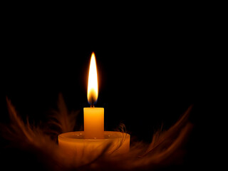 Candlelight Whispers a Gentle Glow in the Darkness