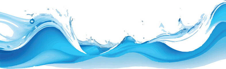 Abstract blue water wave background with splashes and smooth gradients perfect for a refreshing and clean design