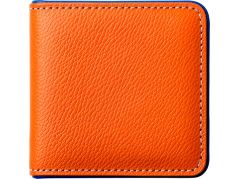 Brown leather wallet isolated on transparent background, perfect for finance, business, and lifestyle visuals.