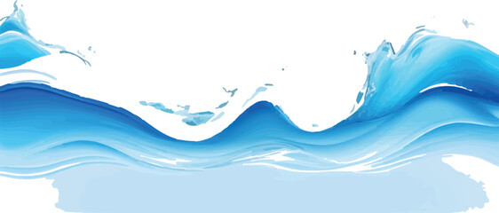 Blue water wave illustration smooth flowing liquid design perfect for backgrounds and presentations