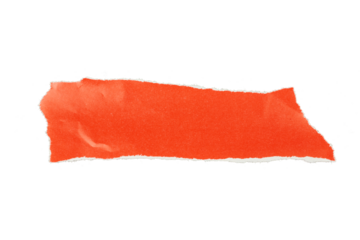 torn red paper with white ripped edges texture background isolated on white or transparent png