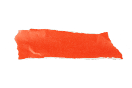 torn red paper with white ripped edges texture background isolated on white or transparent png