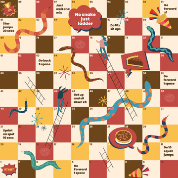 Snakes and Ladders board game
