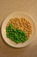 background with various nuts and cereals