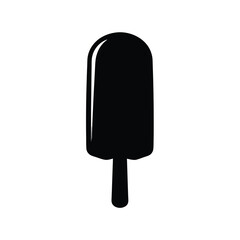 Popsicle silhouette icon on white background dessert