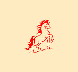 Elegant Horse Year Logo ? Chi...