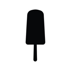 Popsicle silhouette icon, frozen dessert on a stick