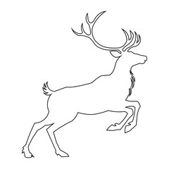 Reindeer jumping