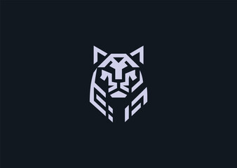 A sleek geometric panther logo built from sharp angular forms and smooth interconnected lines, representing agility, stealth, and precision, crafted as a contemporary creative vector design