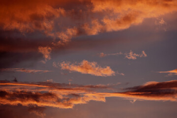 Stunning Sunset with Dramatic Clouds and Warm Hues.
