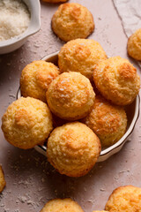 Tender coconut cookies made from ingredients