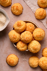 Tender coconut cookies made from ingredients
