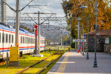 Alsancak Train Station view in Izmir City of Turkey