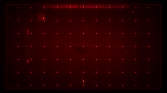 Red Futuristic HUD Grid, Tech Interface Background for VFX & Motion Design