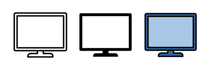 Smart TV icon representing a smart TV, typically shown as a flat-screen television with a Wi-Fi signal, app grid, or remote, symbolizing internet-connected television features.