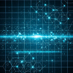 Blue digital network mesh background