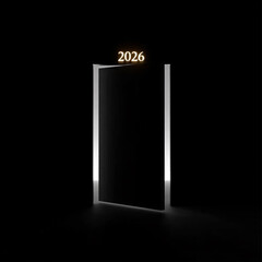 Open Doorway Into the Future Representing the Year 2026 in Golden Light