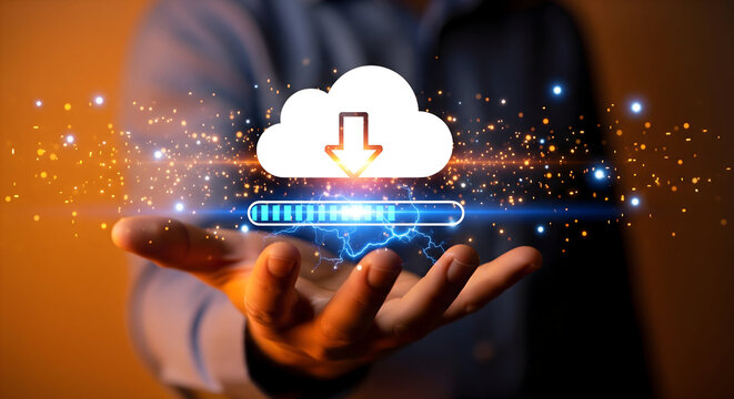 Effortless download speed with lightning fast cloud computing data transfer