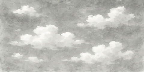 Blue summer sky with white fluffy clouds, a beautiful nature weather cloudscape background