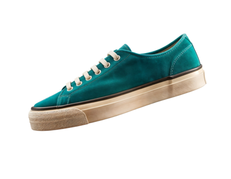 Vibrant Teal Canvas Sneaker with White Laces