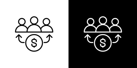 Single icon of Crowdfunding Concept Funding People, Financial Investment, Community