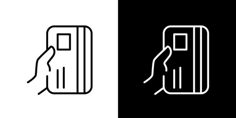 Credit Card in Hand Icon for Financial Transactions and Purchases