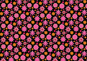 seamless geometric floral ornamental pattern, abstract background, illustration