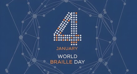 Celebrate World Braille Day on January 4th - Raise awareness and promote accessibility with this impactful graphic, perfect for social media campaigns