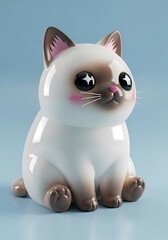 Cat with big sparkling eyes, perfect for cute designs.