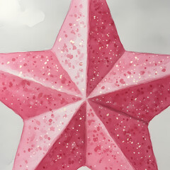 Sparkling pink watercolor starburst adds festive charm and celebratory joy