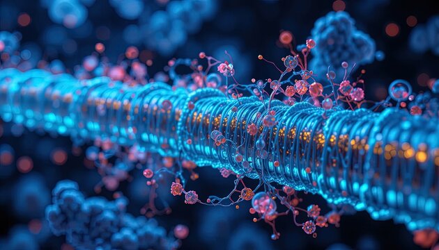 Stunning neural network visualization with vibrant blue hues for technology and science applications, perfect for illustrating complex data and advanced concepts