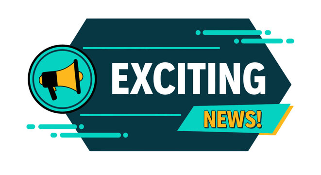 Announcing exciting breaking news with a striking announcement graphic