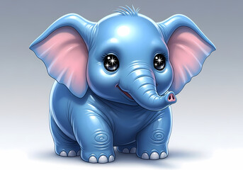 Elephant with sparkling eyes, perfect for children's designs