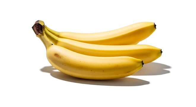 Bunch of ripe yellow bananas isolated on white background