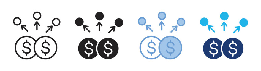 Payment icon set multiple style collection