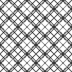 Fototapeta premium Crosshatch grid texture, diagonal silhouette vector design