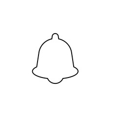 Christmas bell line isolated on white background