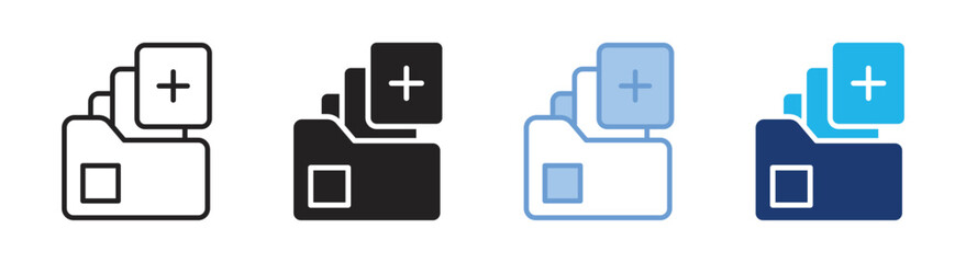 Collection icon set multiple style collection