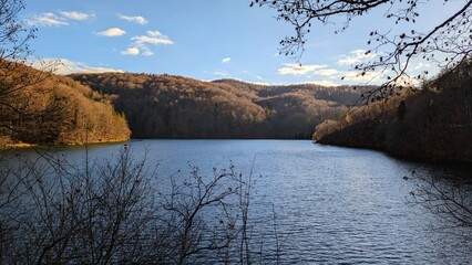 Beautiful landscape of Plitvicka Jezera National Park Croatia waterfalls turquoise lakes forest nature travel destination UNESCO world heritage