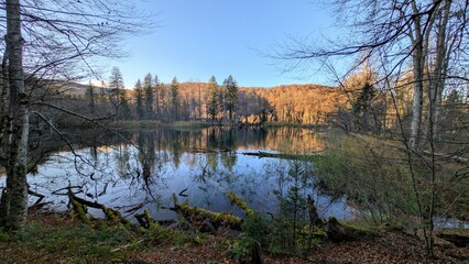 Beautiful landscape of Plitvicka Jezera National Park Croatia waterfalls turquoise lakes forest nature travel destination UNESCO world heritage