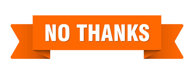 no thanks ribbon isolated on transparent background. no thanks ribbon