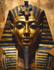 Masque d’or de Toutânkhamon – Artéfact égyptien