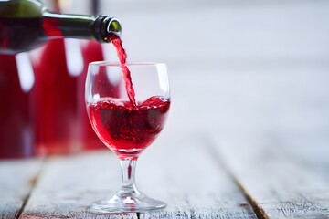 Wine Pouring Into Glass