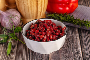Vegan cuisine canned red kidney beans