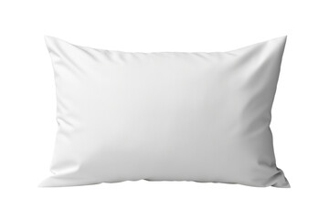Clean White Rectangular Pillow Mockup Isolated on Transparent Background. Blank White Pillow Mockup PNG Isolated.